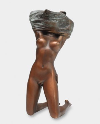 Rozbierająca się Kobieta Rzeźba z Brązu