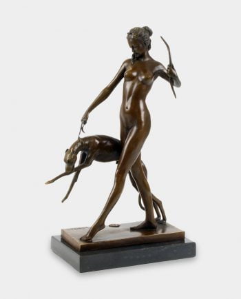 Diana z Chartem Rzeźba z Brązu