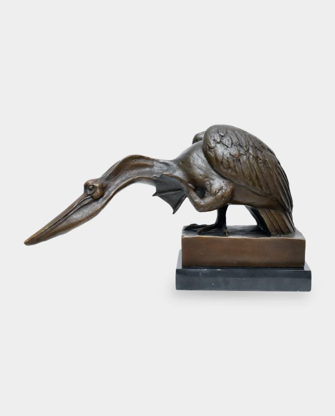 Pelikan Rzeźba z Brązu