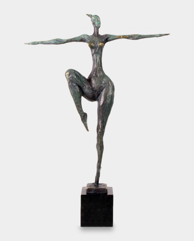 Modernistyczna Kobieta Rzeźba z Brązu
