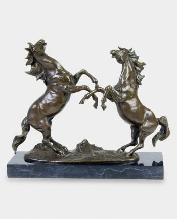 Walczące Konie Rzeźba z Brązu
