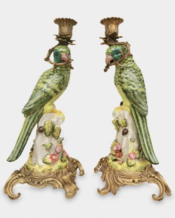 porcelanowe-swieczniki-papugi-zielone