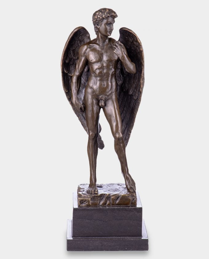 Dawid ze Skrzydłami Rzeźba z Brązu