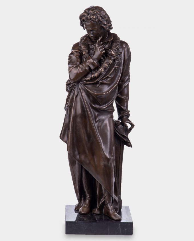 Zamyślony Beethoven Rzeźba z Brązu