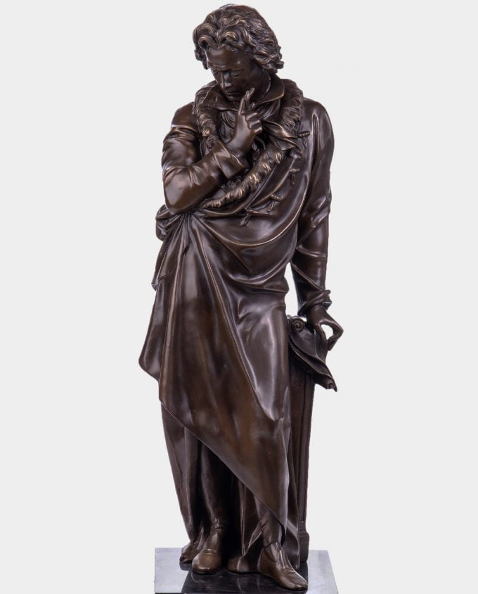 Zamyślony Beethoven Rzeźba z Brązu