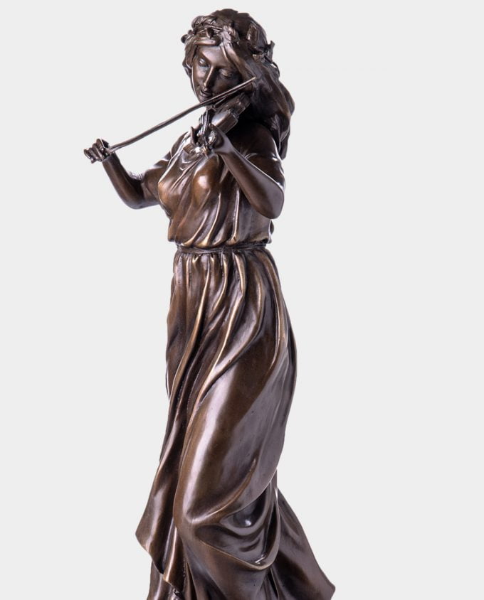 Kobieta i Skrzypce Rzeźba z Brązu