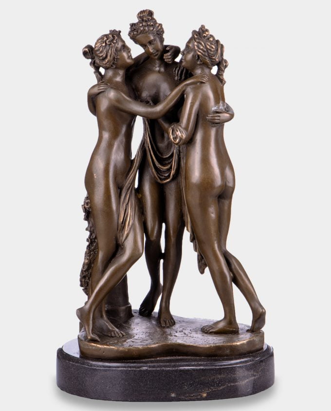 Trzy Gracje wg Canova Rzeźba z Brązu