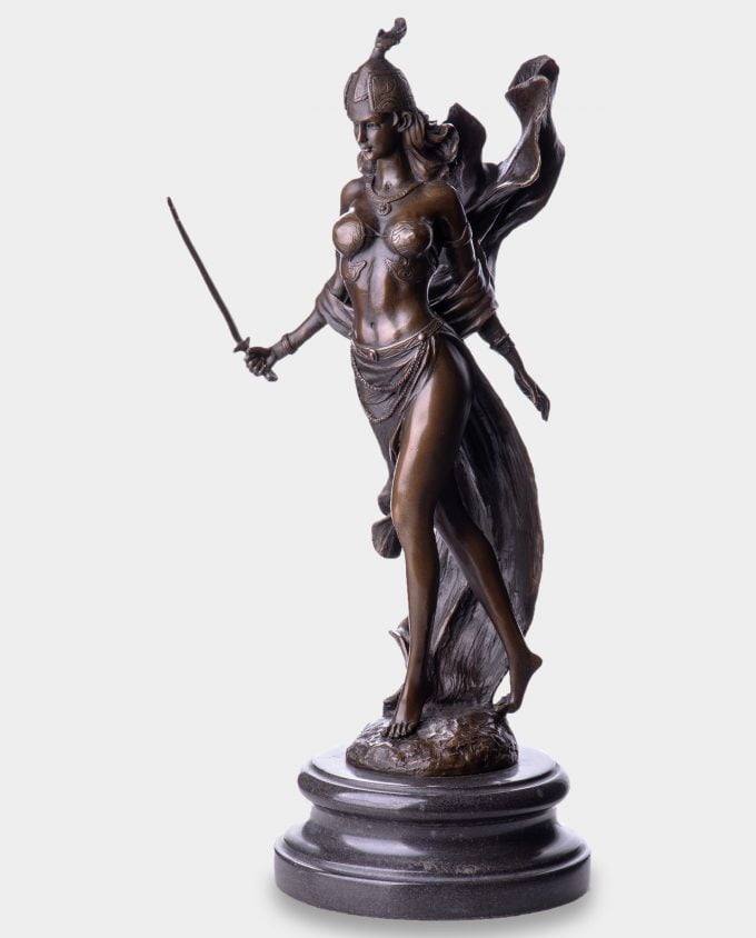 Wojowniczka z Mieczem Rzeźba z Brązu