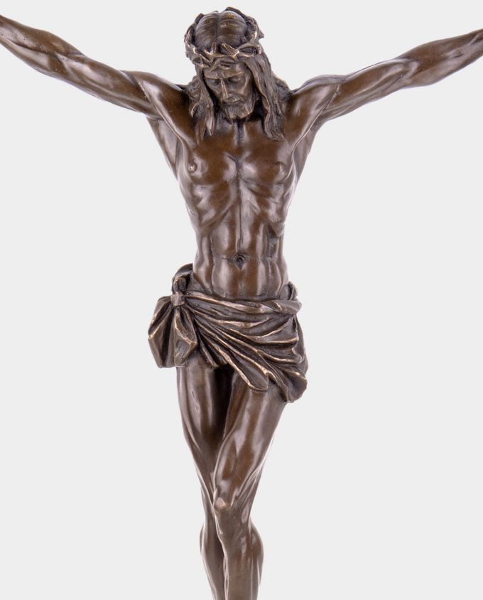 Jezus na Krzyżu Rzeźba z Brązu