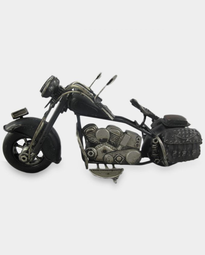 Motocykl Custom Czarny Model Metalowy