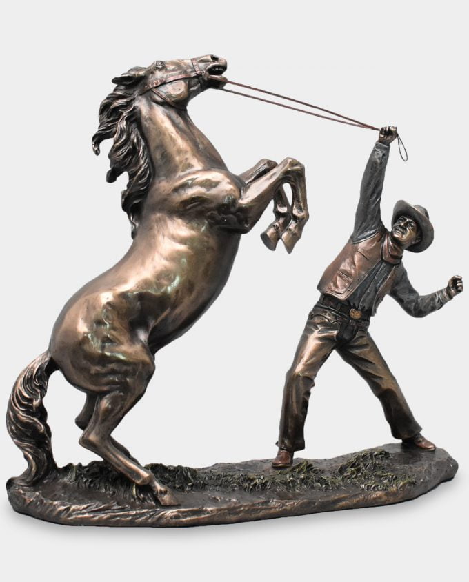 Kowboj i Dziki Koń Rzeźba