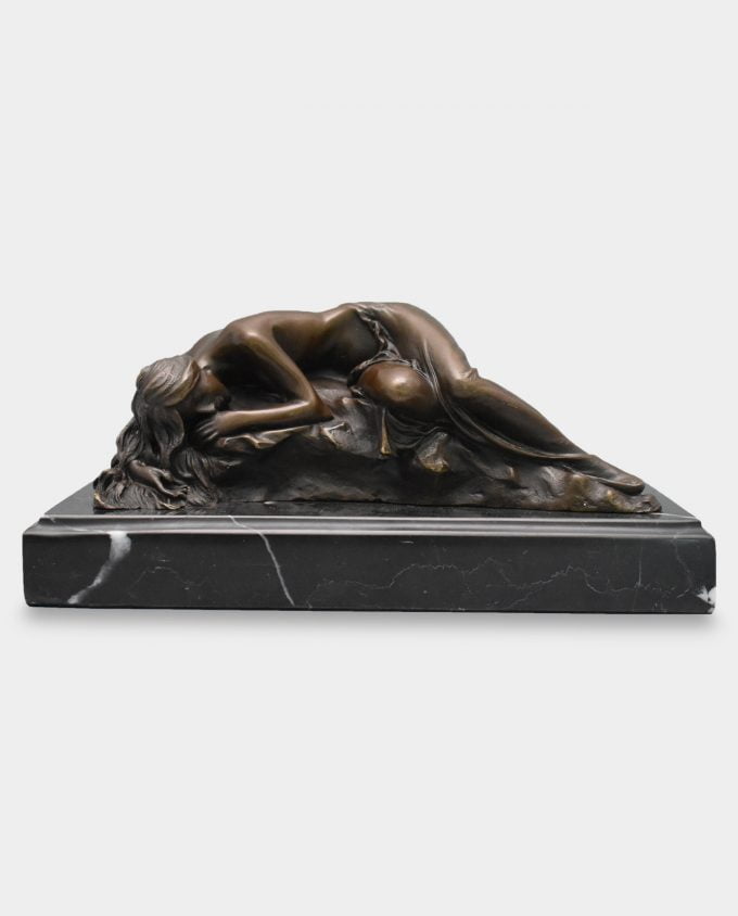 Śpiąca Piękność Naga Kobieta Rzeźba z Brązu