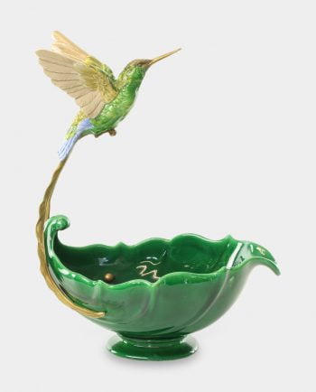 Porcelanowa Misa z Kolibrem Zielona