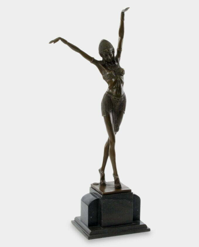 Tancerka Egipska wg D.H. Chiparus Rzeźba z Brązu