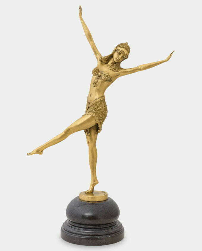 Tancerka z Palmyry Rzeźba z Brązu Złota