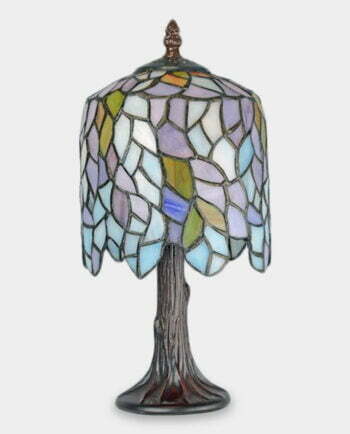 Lampa Witrażowa w Stylu Tiffany Glicynia Fioletowa
