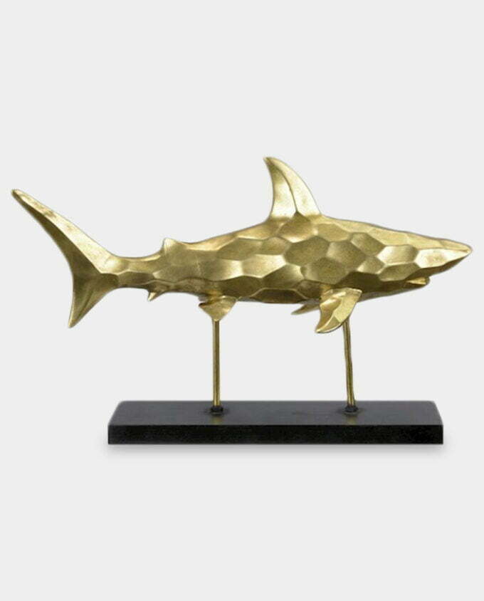 Rekin Złote Trofeum Nowoczesna Figura na Postawie