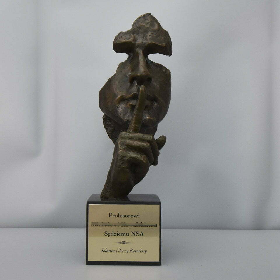 Symboliczna Abstrakcyjna Rzeźba Cisza Prezent dla Profesora z Okazji Nominacji na Sędziego