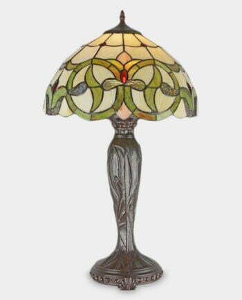 Lampa Witrażowa w Stylu Tiffany Secesja Zielona