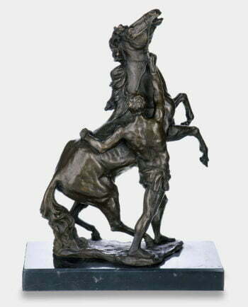 Mężczyzna Poskramiający Konia Duża Rzeźba z Brązu