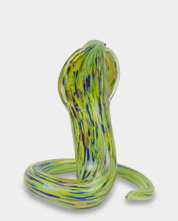 Figura Szklana w Stylu Murano Zielona Kobra