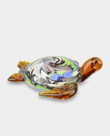Figura Szklana w Stylu Murano Żółw Kolorowy