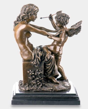 Afrodyta i Mały Amor ze Strzałą Rzeźba z Brązu