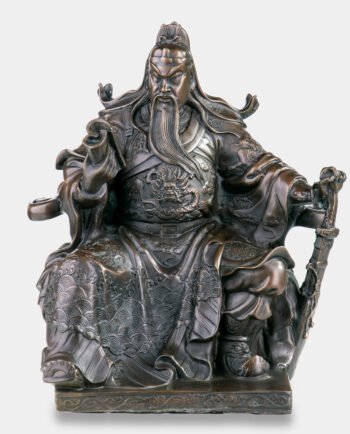 Legendarny Generał Guan Yu Rzeźba z Brązu