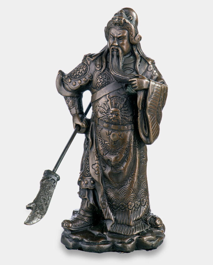 Legendarny Generał Chiński Rzeźba z Brązu