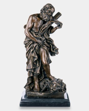 Święty Hieronim z Lwem Rzeźba z Brązu