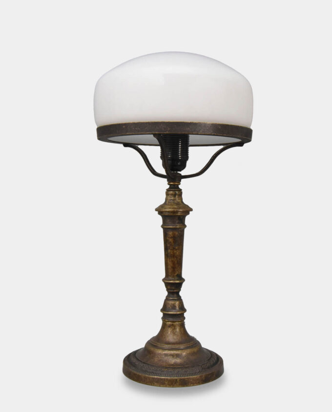 Lampa Stołowa w Stylu Art Deco Biała