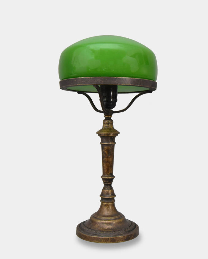 Lampa Stołowa w Stylu Art Deco Zielona