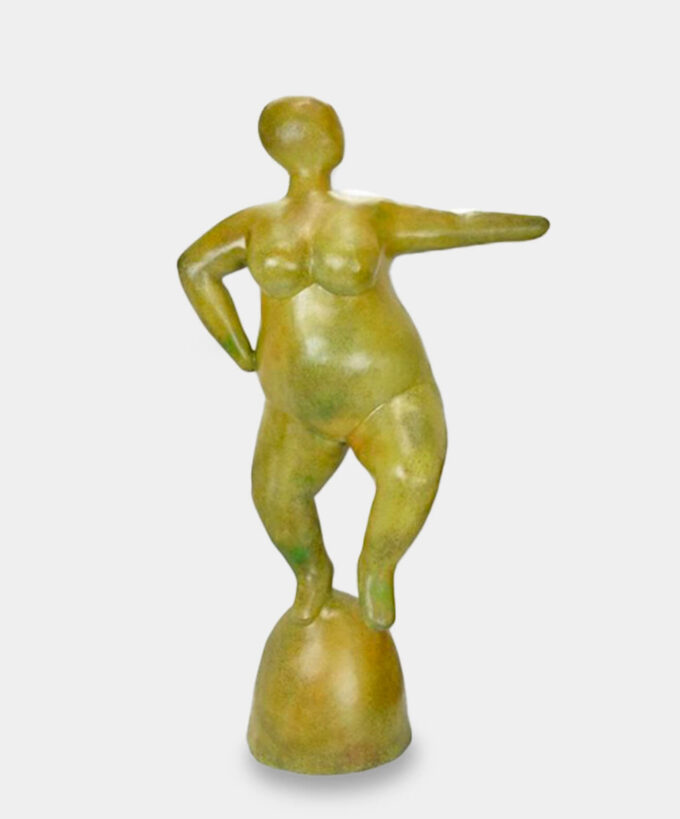 Abstrakcyjny Akt Kobiecy Duża Figura Ogrodowa Rzeźba z Brązu