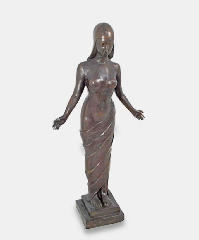 Egipcjanka Duża Rzeźba Ogrodowa z Brązu