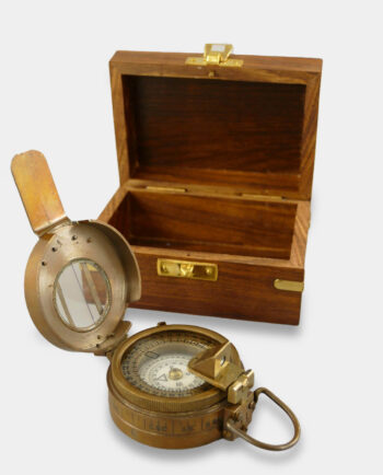 Stylowy Kompas w stylu Vintage w Drewnianym Pudełku