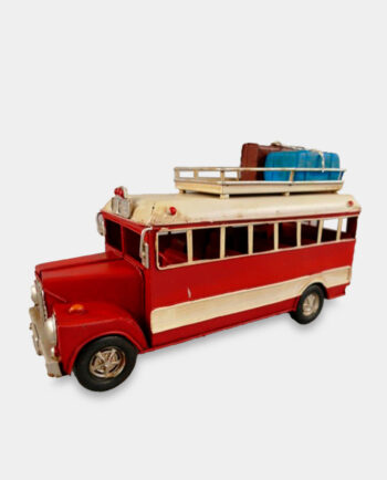 Autobus Wycieczkowy Czerwony Model Metalowy