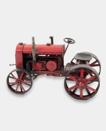 Stary Traktor Czerwony Model Metalowy