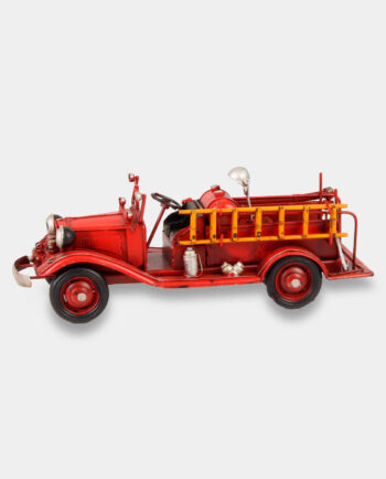 Retro Straż Pożarna Czerwony Model Metalowy