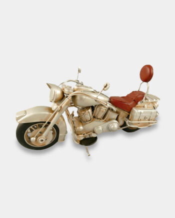 Srebrny Motocykl Model Metalowy