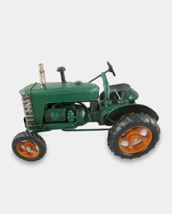 Zielony Retro Traktor Model Metalowy
