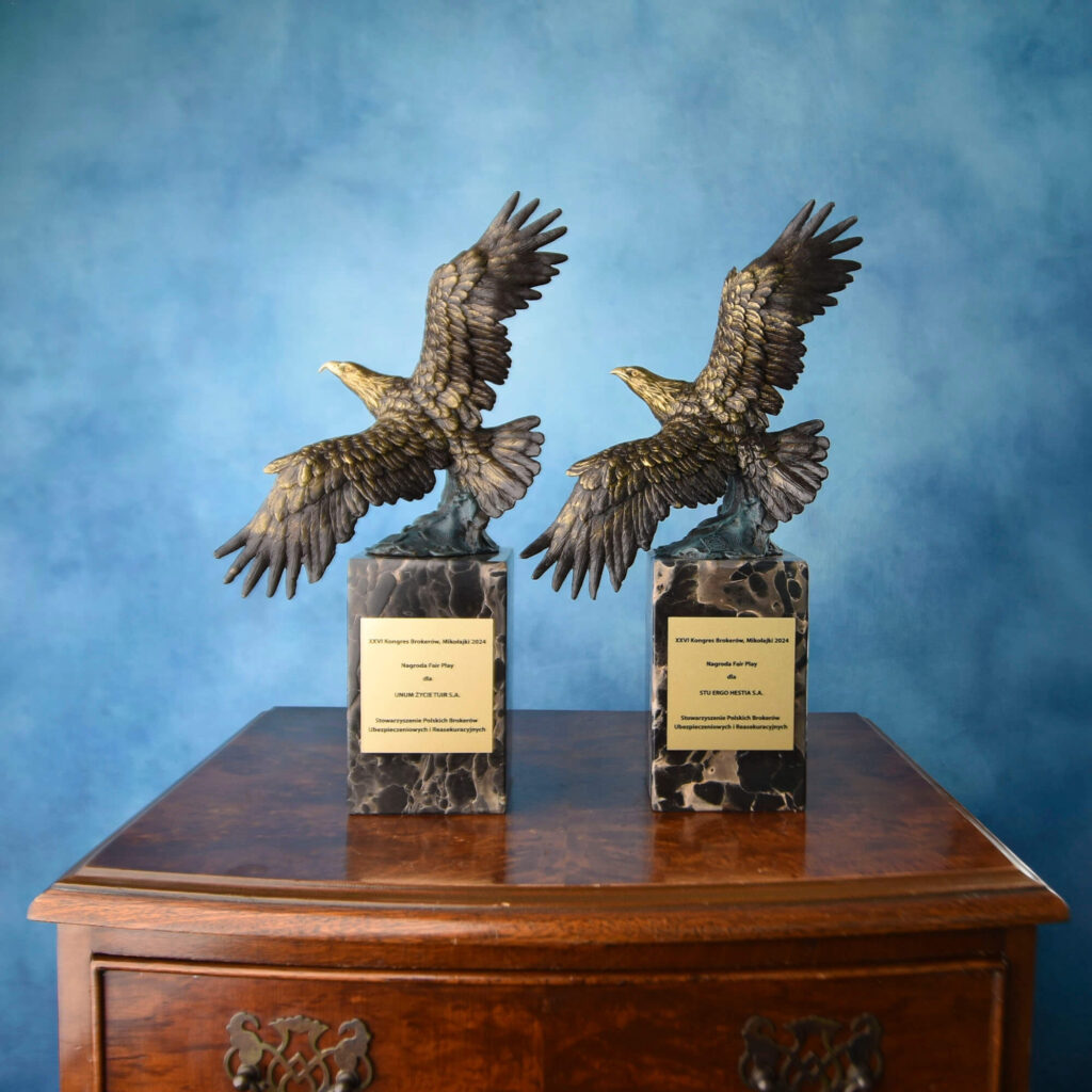 Awards for Brokers of the Year - Soaring Eagles on Marble Bases with Engraved Plaques