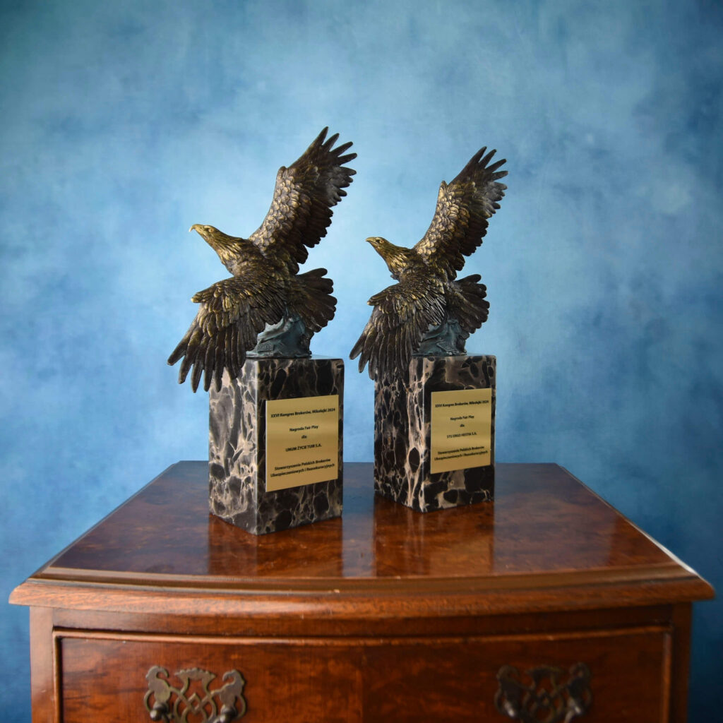 Awards for Brokers of the Year - Soaring Eagles on Marble Bases with Engraved Plaques